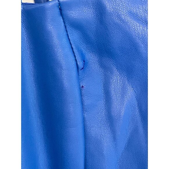 LBLC The Label Marta Mini Dress in Blue Small New Womens Vegan Faux Leather - Picture 7 of 14
